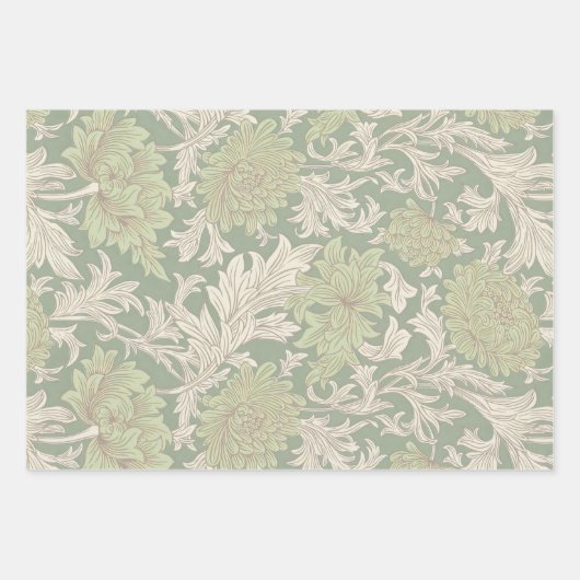 William Morris Chrysanthemum Pattern Wrapping Pape Geschenkpapier Set (Vorderseite 2)