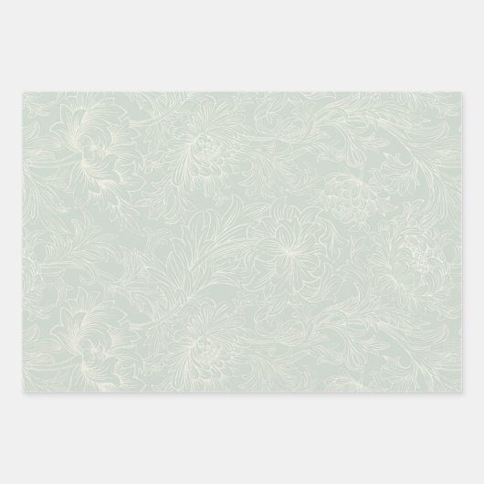 William Morris Chrysanthemum Pattern Wrapping Pape Geschenkpapier Set (Vorderseite 2)
