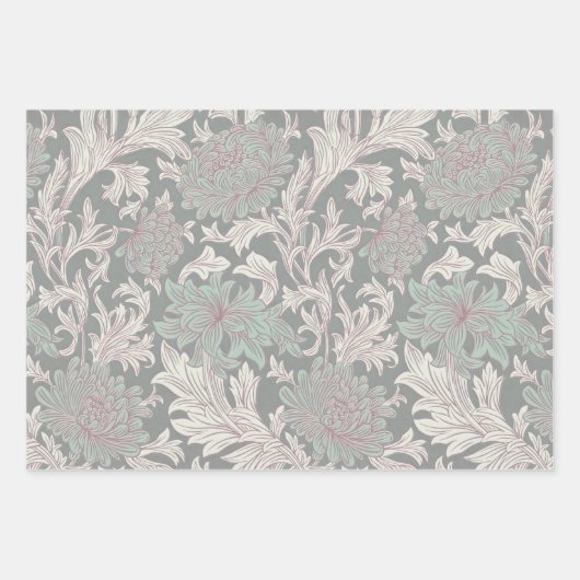 William Morris Chrysanthemum Pattern Wrapping Pape Geschenkpapier Set (Vorderseite 3)
