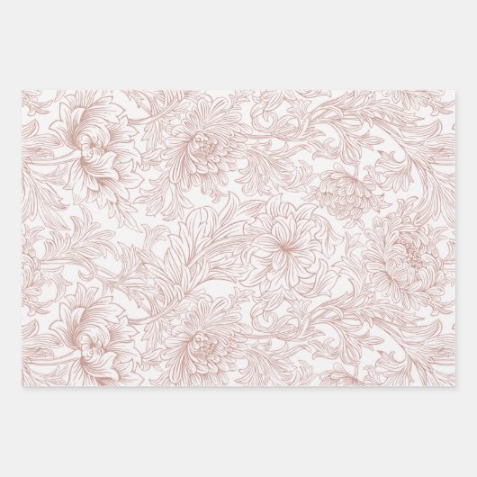 William Morris Chrysanthemum Pattern Wrapping Pape Geschenkpapier Set (Vorderseite 2)