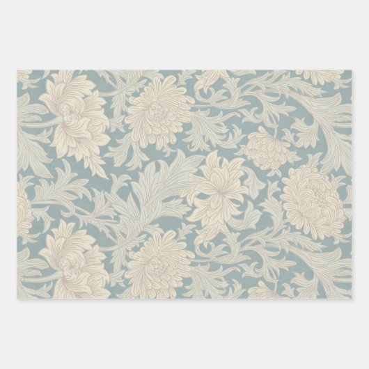 William Morris Chrysanthemum Pattern Wrapping Pape Geschenkpapier Set (Vorderseite 2)