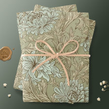 William Morris Chrysanthemum Pattern Wrapping Pape