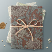 William Morris Chrysanthemum Pattern Wrapping Pape Geschenkpapier Set