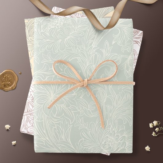 William Morris Chrysanthemum Pattern Wrapping Pape Geschenkpapier Set