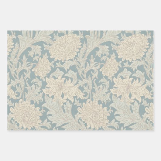 William Morris Chrysanthemum Pattern Wrapping Pape Geschenkpapier Set (Vorderseite 3)