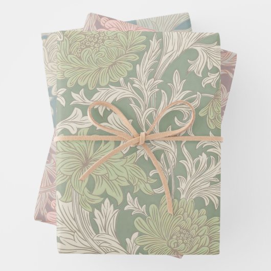William Morris Chrysanthemum Pattern Wrapping Pape Geschenkpapier Set (Beispiel)