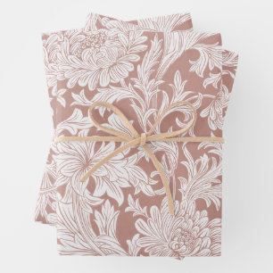 William Morris Chrysanthemum Pattern Wrapping Pape Geschenkpapier Set
