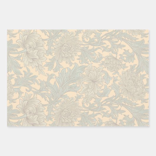 William Morris Chrysanthemum Pattern Wrapping Pape Geschenkpapier Set (Vorderseite 2)