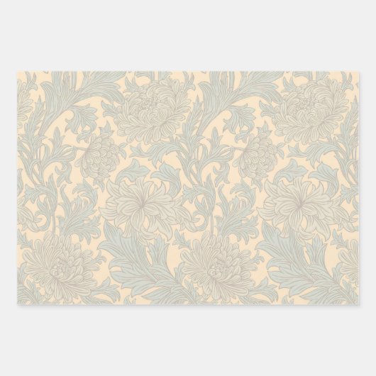 William Morris Chrysanthemum Pattern Wrapping Pape Geschenkpapier Set (Vorderseite)