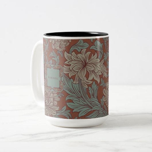 William Morris Chrysanthemum Pattern Zwei-Tone Cof Zweifarbige Tasse (Vorderseite Links)