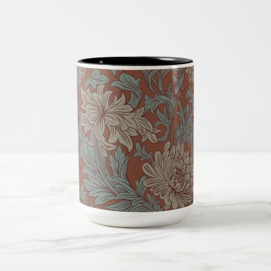 William Morris Chrysanthemum Pattern Zwei-Tone Cof Zweifarbige Tasse (Mittel)