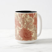 William Morris Chrysanthemum Pattern Zwei-Tone Cof Zweifarbige Tasse (VorderseiteRechts)