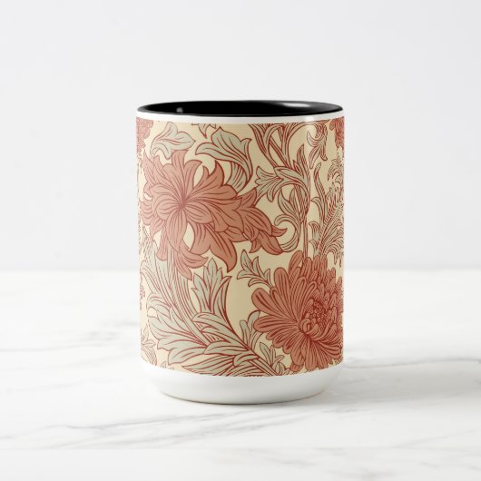 William Morris Chrysanthemum Pattern Zwei-Tone Cof Zweifarbige Tasse (Mittel)