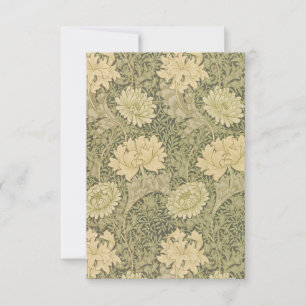 William Morris Chrysanthemum Print Card Dankeskarte
