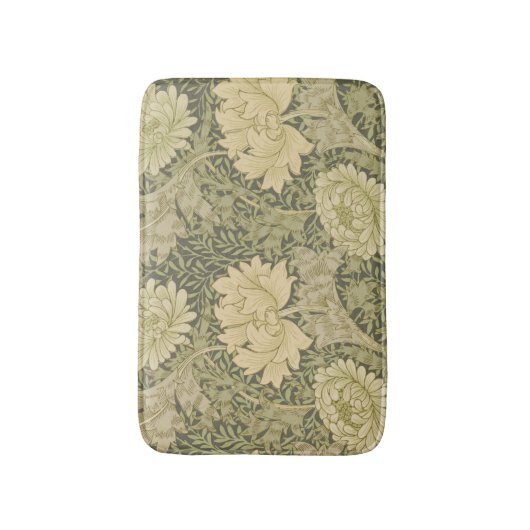 William Morris Chrysanthemum Sage Blume Badematte (Vorderseite Vertikal)