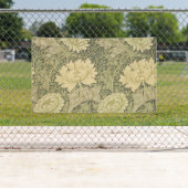 William Morris Chrysanthemum Sage Blume Banner (Insitu)