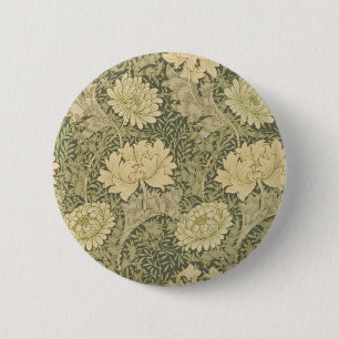 William Morris Chrysanthemum Sage Blume Button