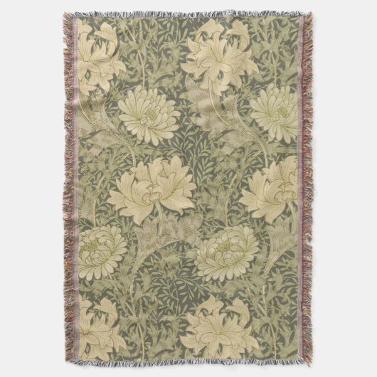 William Morris Chrysanthemum Sage Blume Decke (Vorderseite Vertikal)