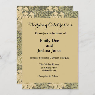 William Morris Chrysanthemum Sage Blume Einladung