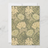 William Morris Chrysanthemum Sage Blume Einladung (Rückseite)