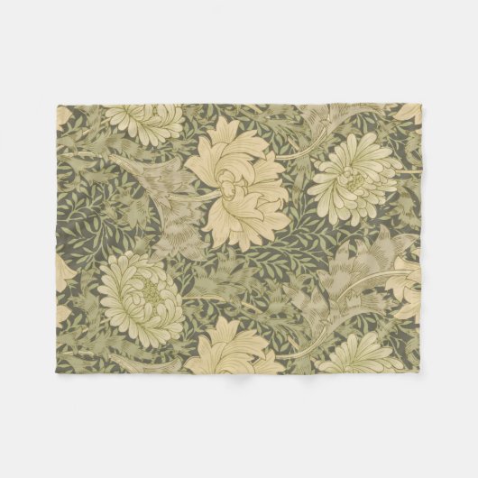 William Morris Chrysanthemum Sage Blume Fleecedecke (Vorderseite (Horizontal))