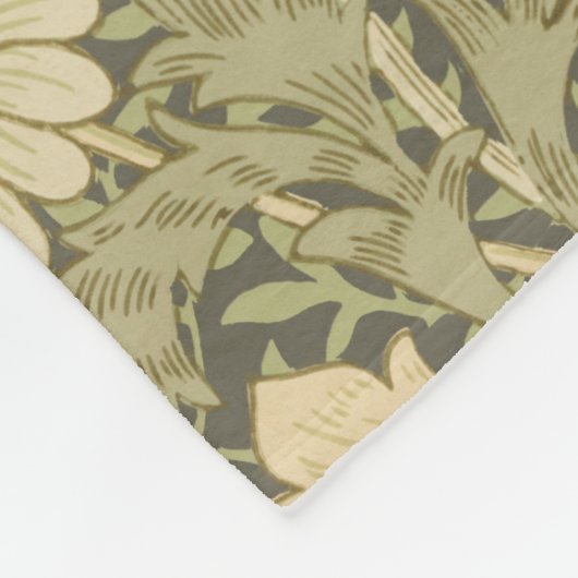 William Morris Chrysanthemum Sage Blume Fleecedecke (Ecke)