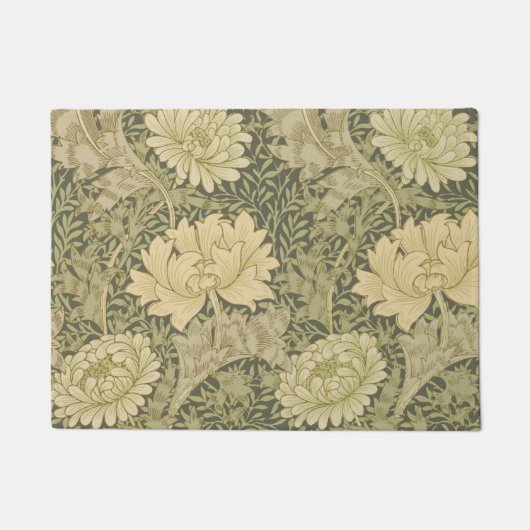 William Morris Chrysanthemum Sage Blume Fußmatte (Vorderseite)