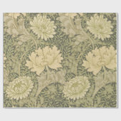 William Morris Chrysanthemum Sage Blume Geschenkpapier (Flach)