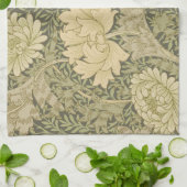 William Morris Chrysanthemum Sage Blume Geschirrtuch (Gefaltet)