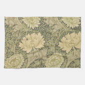 William Morris Chrysanthemum Sage Blume Geschirrtuch (Horizontal)
