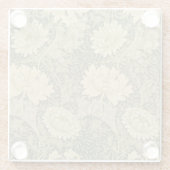 William Morris Chrysanthemum Sage Blume Glasuntersetzer (Rückseite)