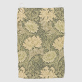 William Morris Chrysanthemum Sage Blume Golfhandtuch (Vorderseite)