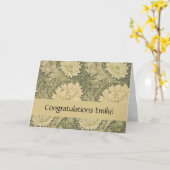 William Morris Chrysanthemum Sage Blume Karte (Gelbe Blume)