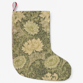 William Morris Chrysanthemum Sage Blume Kleiner Weihnachtsstrumpf (Vorderseite)