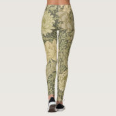 William Morris Chrysanthemum Sage Blume Leggings (Rückseite)