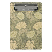 William Morris Chrysanthemum Sage Blume Mini Klemmbrett (Vorderseite)