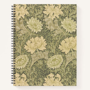 William Morris Chrysanthemum Sage Blume Notizblock