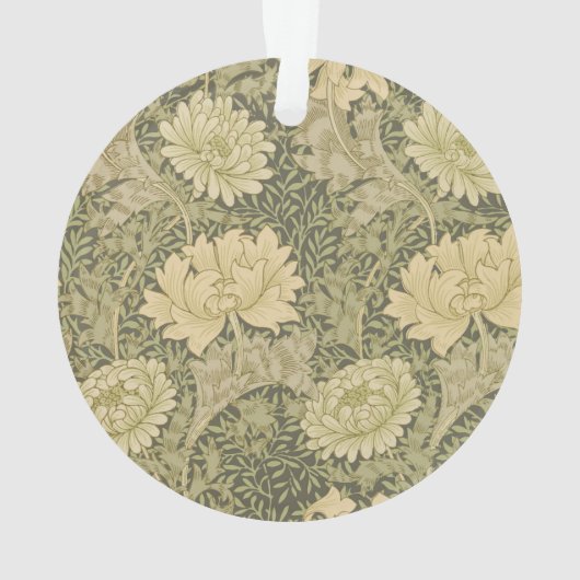 William Morris Chrysanthemum Sage Blume Ornament (Rückseite)