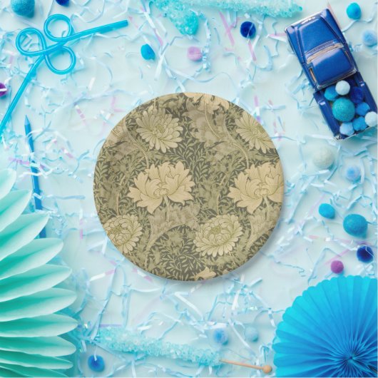 William Morris Chrysanthemum Sage Blume Pappteller (Party)