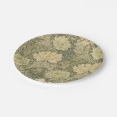 William Morris Chrysanthemum Sage Blume Pappteller (Schrägansicht)