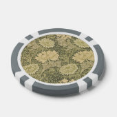 William Morris Chrysanthemum Sage Blume Pokerchips (Einzeln)