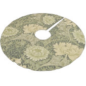 William Morris Chrysanthemum Sage Blume Polyester Weihnachtsbaumdecke (Schrägansicht)