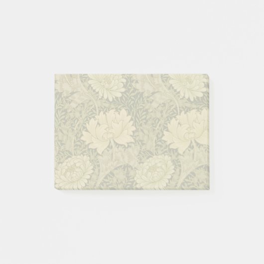 William Morris Chrysanthemum Sage Blume Post-it Klebezettel (Vorderseite)