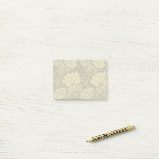 William Morris Chrysanthemum Sage Blume Post-it Klebezettel (Auf Schreibtisch)