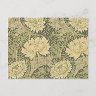 William Morris Chrysanthemum Sage Blume Postkarte