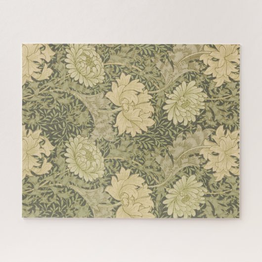 William Morris Chrysanthemum Sage Blume Puzzle (Horizontal)