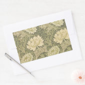 William Morris Chrysanthemum Sage Blume Rechteckiger Aufkleber (Umschlag)