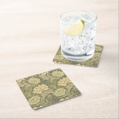 William Morris Chrysanthemum Sage Blume Rechteckiger Pappuntersetzer (Vor Ort)