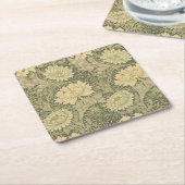 William Morris Chrysanthemum Sage Blume Rechteckiger Pappuntersetzer (angewinkelt)
