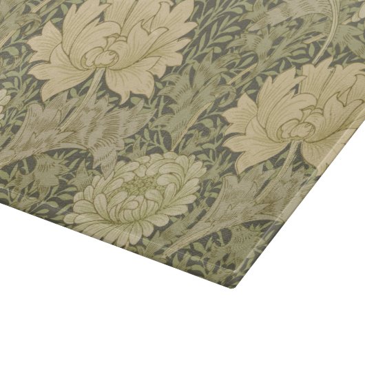 William Morris Chrysanthemum Sage Blume Schneidebrett (Ecke)